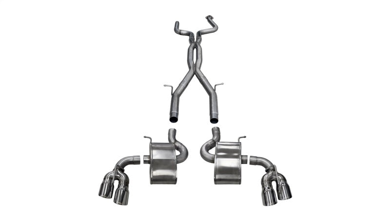 Corsa 16-18 Chevy Camaro SS 6.2L Xtreme+ 2.75in Cat-Back Dual Rear Exit w/ Twin 4in Polished Tips CORSA Performance