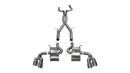 Corsa 16-18 Chevy Camaro SS 6.2L Xtreme+ 2.75in Cat-Back Dual Rear Exit w/ Twin 4in Polished Tips CORSA Performance