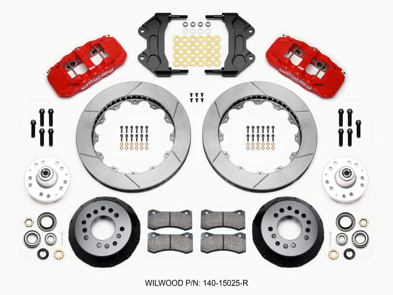 Wilwood AERO6 Front Hub Kit 15.00-Red WWE ProSpindle Wilwood