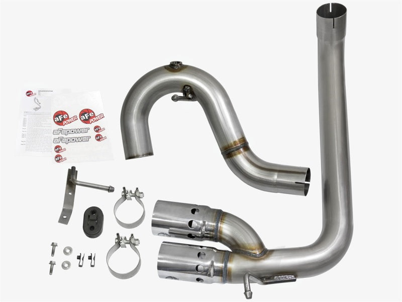 aFe Rebel Series DPF-Back 3in Side Exit SS Exhaust w/ IC Polished Tips 2016 GM Colorado/Canyon 2.8L aFe