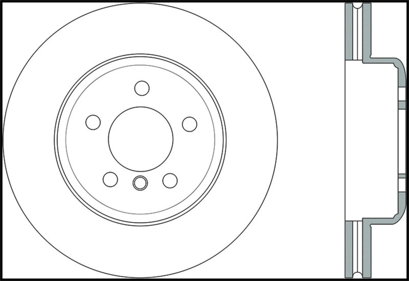 StopTech 2011-2013 BMW 535i / 2012-2016 BMW 640i Slotted & Drilled Front Right Brake Rotor - eliteracefab.com