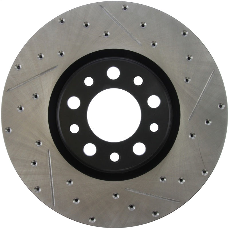 STOPTECH 13+ DODGE DART PERFORMANCE SLOTTED & DRILLED FRONT LEFT ROTOR, 127.63080L - eliteracefab.com