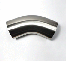 Load image into Gallery viewer, Stainless Bros 3.5in Diameter 1.5D / 5.25in CLR 45 Degree Bend 16GA Wall - Leg - eliteracefab.com