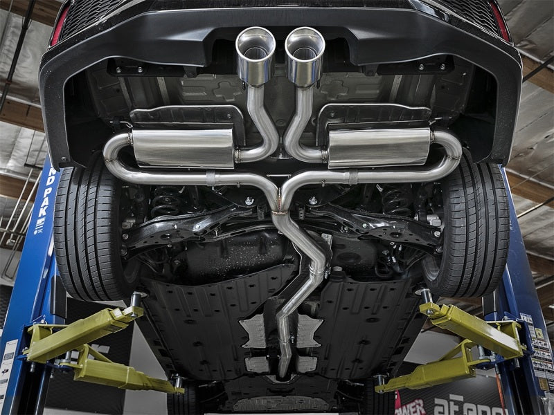 aFe Takeda 3in 304 SS Cat-Back Exhaust System w/Polished Tips 2017+ Honda Civic Si (4dr) I4 1.5L (t) - eliteracefab.com