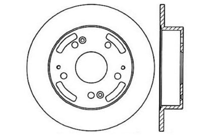 StopTech 02-06 Acura RSX Incl. Type S / 97-01 Integra Type R Slotted & Drilled Left Rear Rotor - eliteracefab.com