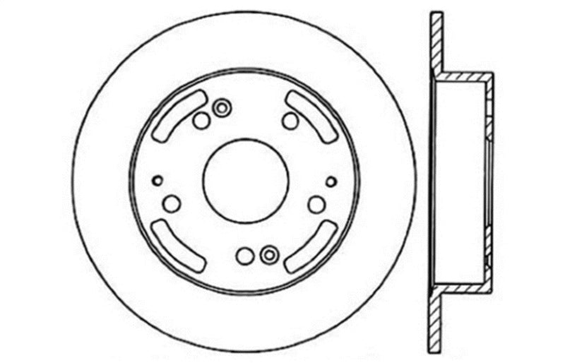 StopTech 02-06 Acura RSX Incl. Type S / 97-01 Integra Type R Slotted & Drilled Right Rear Rotor - eliteracefab.com