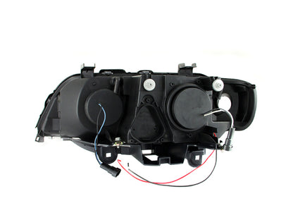 ANZO 2000-2003 BMW X5 Projector Headlights w/ Halo Black - eliteracefab.com