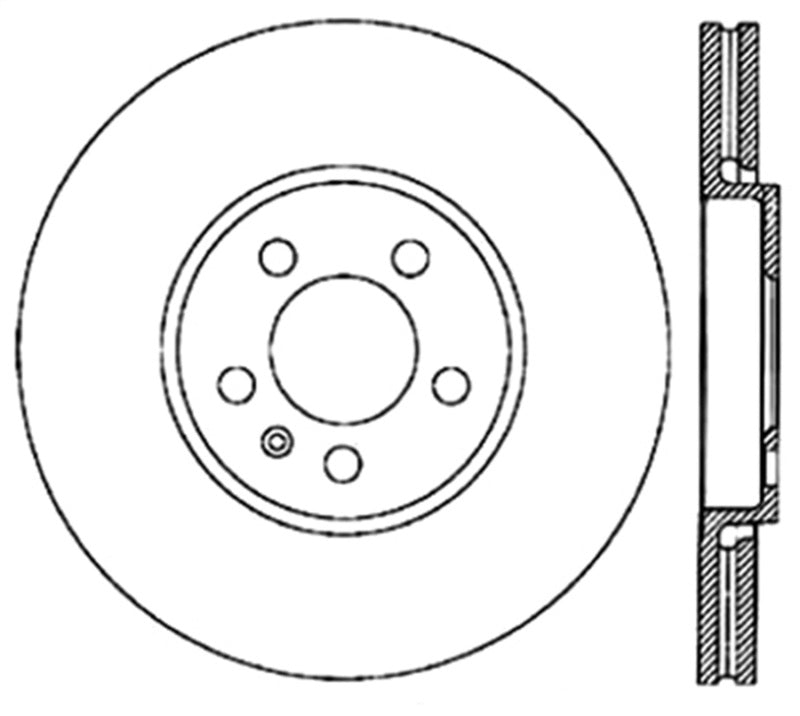 StopTech 6/99-08 VW Beetle / 03-10 Beetle Conertible / 12/98-06 Golf GTI Right Front Drilled Rotor Stoptech