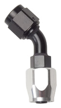 Load image into Gallery viewer, Russell Performance -6 AN Black/Silver 45 Degree Full Flow Hose End - eliteracefab.com