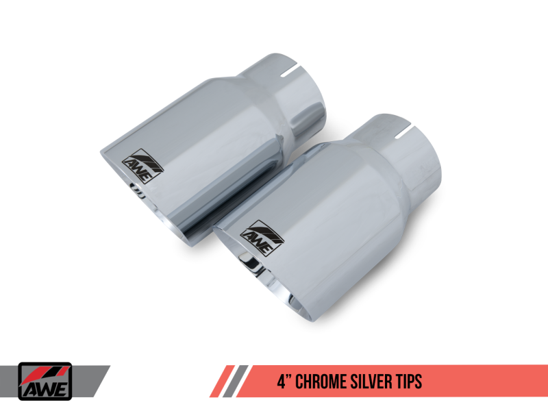 AWE Tuning S550 Mustang GT Cat-back Exhaust - Track Edition (Chrome Silver Tips) AWE Tuning