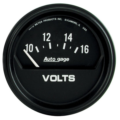 Autometer AutoGage 2-5/8in 16V Electrical Voltmeter - Black 2319