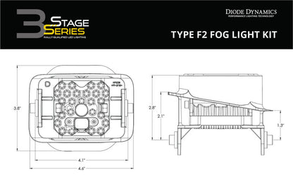 Diode Dynamics SS3 Max Type F2 Kit ABL - White SAE Fog Diode Dynamics