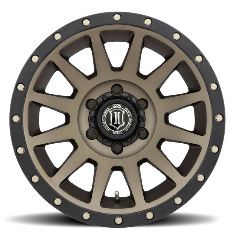 ICON Compression 18x9 5x5 -12mm Offset 4.5in BS Bronze Wheel