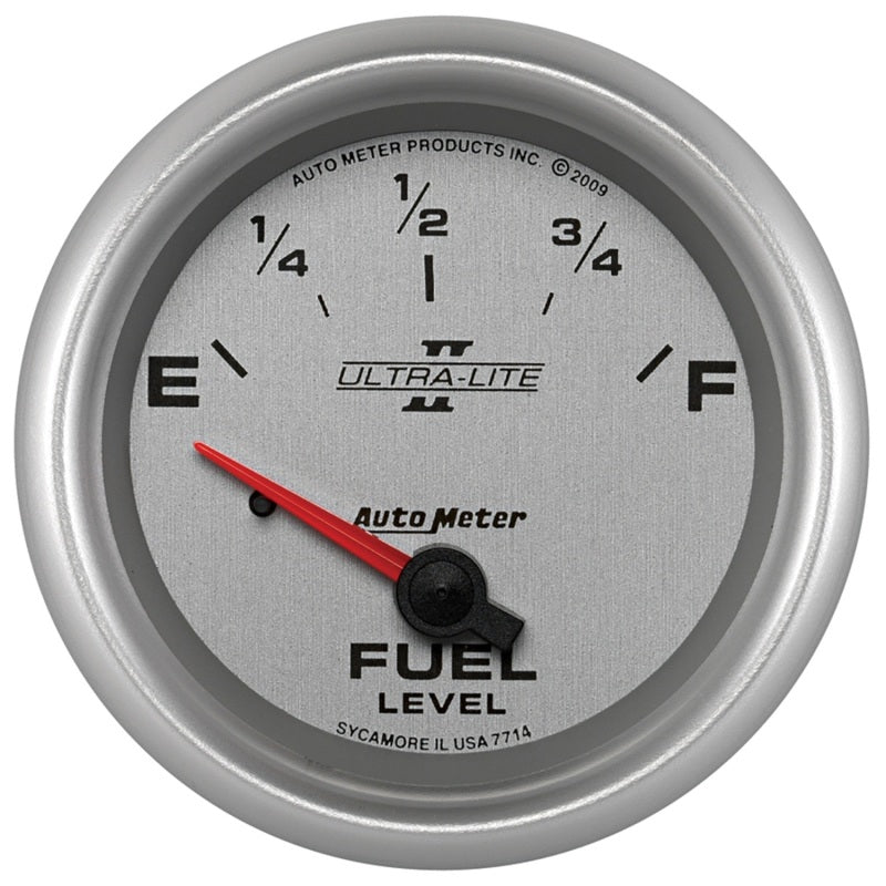 AutoMeter Gauge Fuel Level 2-5/8in. 0 Ohm(e) to 90 Ohm(f) Elec Ultra-Lite II 7714