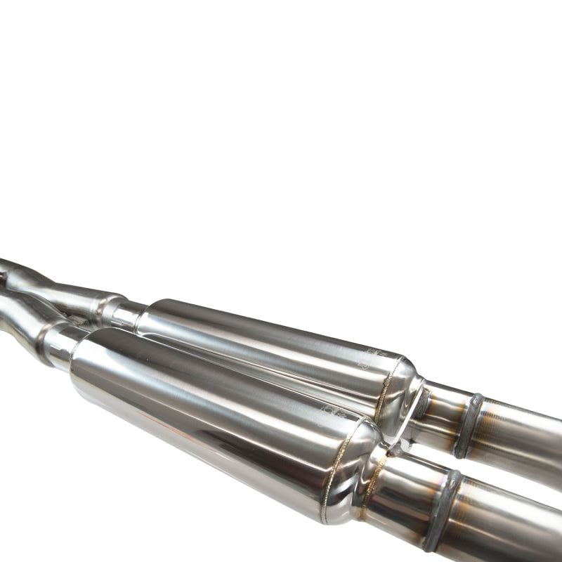 Kooks 11-14 Ford Raptor SVT 6.2L 4V 3in Exhaust GREEN Cat X-Pipe w/ 3 1/2in black slash cut tips Kooks Headers