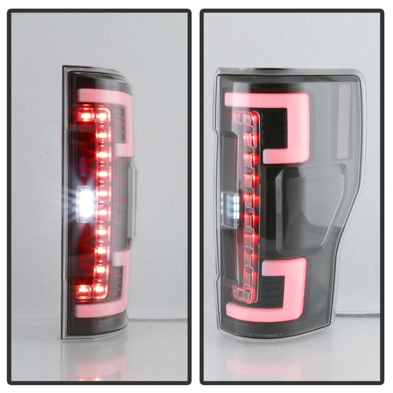 Spyder 17-18 Ford F-250 SD (w/Blind Spot Sensor) LED Tail Lights - Blk (ALT-YD-FS17BS-LED-BK) - eliteracefab.com