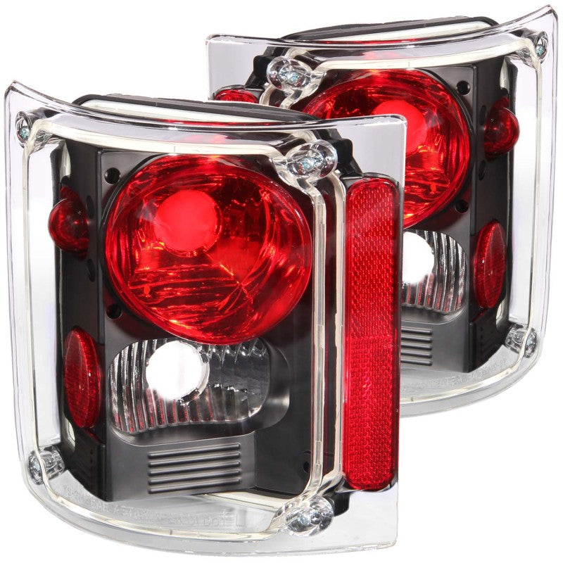 ANZO USA Chevrolet C Taillights Black; 1973-1987 - eliteracefab.com