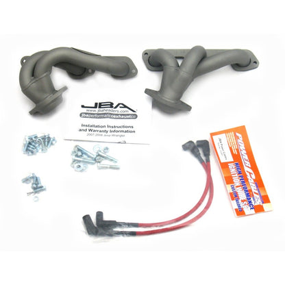 JBA 07-11 Jeep 3.8L V6 1-1/2in Primary Ti Ctd Cat4Ward Header JBA