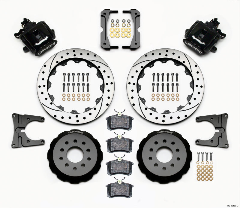 Wilwood Combination Parking Brake Rear Kit 12.88in Drilled 2005-2014 Mustang Wilwood