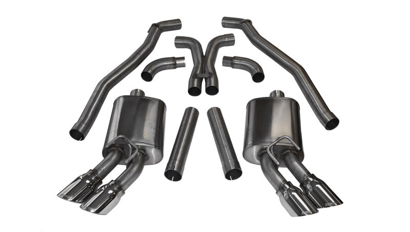 Corsa 12-13 Chevrolet Camaro Coupe ZL1 6.2L V8 Polished Sport Cat-Back + XO Exhaust - eliteracefab.com