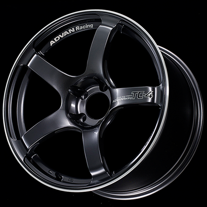 Advan YAD6E31ABGR TC4 16x7.0 +31 4-100 Black Gunmetallic & Ring Wheel