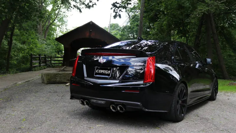 Corsa 16-18 Cadillac ATS 3.6T 4in Inlet / 4in Outlet Twin Polished Tip Kit (For Corsa Exhaust Only) - eliteracefab.com