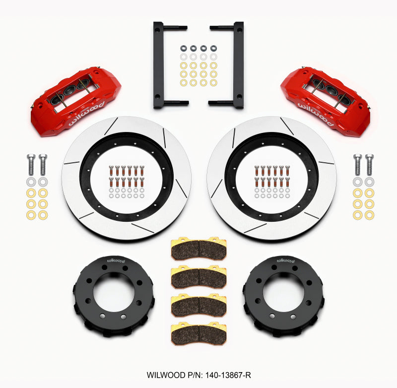 Wilwood TX6R Front Kit 16.00in Red 2005-2012 Ford F250/F350 4WD - eliteracefab.com