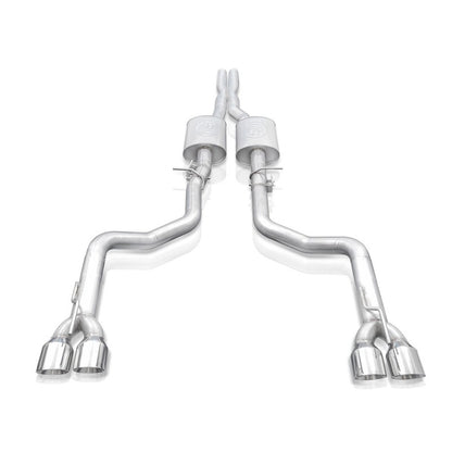 Stainless Works 15-19 Dodge Challenger 6.2L/6.4L Hemi 3in Redline Catback X-Pipe w/4in Quad Tips Stainless Works