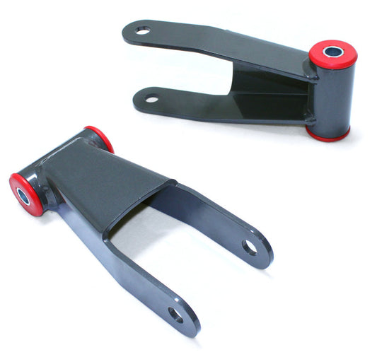 MaxTrac 11-18 GM C/K1500HD/2500HD/3500HD 2WD/4WD 1in Rear Lowering Shackles - eliteracefab.com