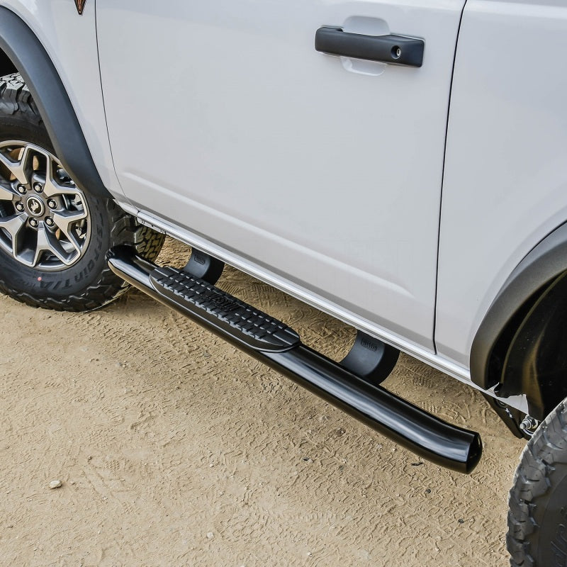 Westin 21-22 Ford Bronco (2-Door) PRO TRAXX 4 Oval Nerf Step Bars - Textured Black - eliteracefab.com