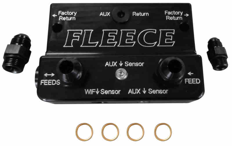 Fleece Performance 10-12 Dodge 6.7L Cummins 4th Gen Fuel Distribution Block Fleece Performance