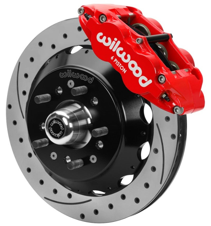 Wilwood 70-81 FBody/75-79 A&XBody FNSL6R Frt Brk Kit 12.88in D/S Rtr Red Caliper Use w/ PD Spindle Wilwood