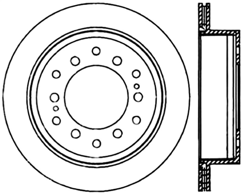 StopTech 01-07 Toyota Sequoia/03-09 4 Runner / 03-09 Lexus GX470 Slotted Left Rear CRYO-STOP Rotor Stoptech