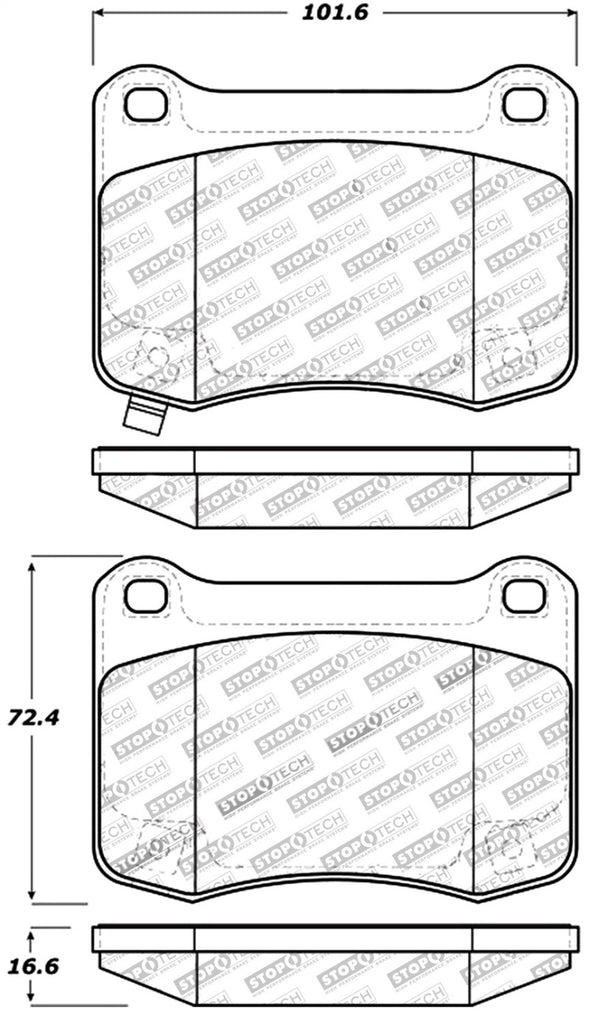 StopTech Performance 08-09 Lexus IS F Rear Brake Pads - eliteracefab.com