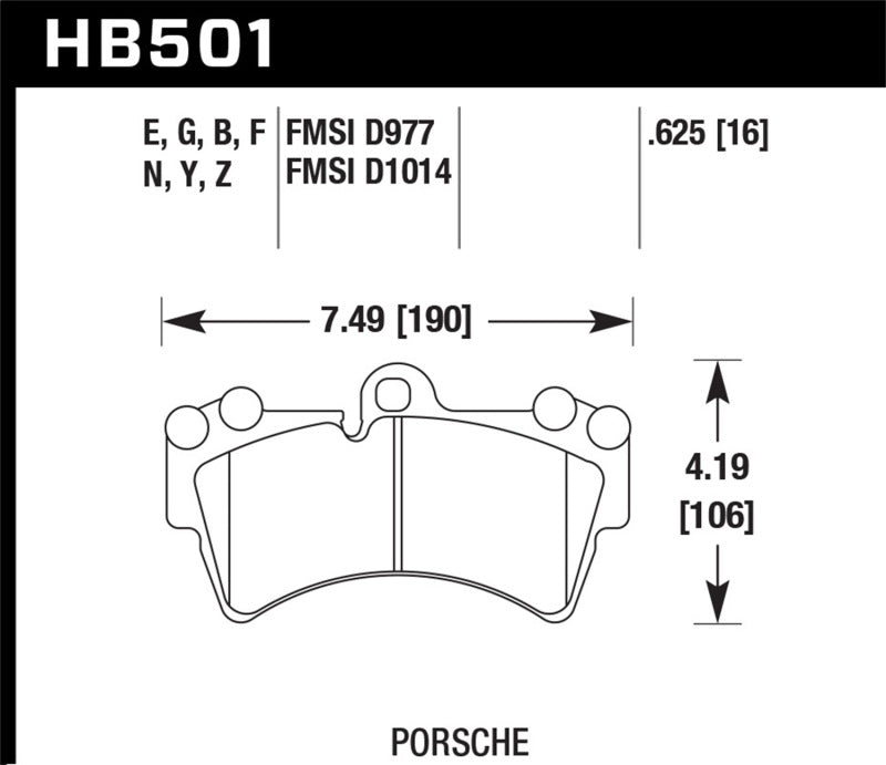Hawk Performance LTS Brake Pads - HB501Y.625 Hawk Performance
