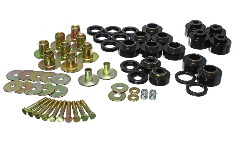 Energy Suspension 68-72 Chevy Chevelle/Monte Carlo/Malibu/El Camino Black Body Mount Set - eliteracefab.com