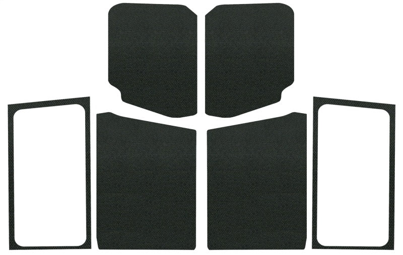 DEI 18-23 Jeep Wrangler JL 2-Door Boom Mat Complete Headliner Kit - 7 Piece - Black DEI