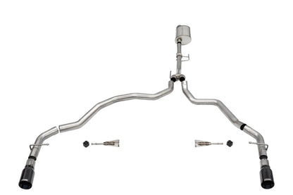 Corsa 2021-2022 Ford F-150 Regular Cab/ 8in Bed 3.5L V6 Sport Cat-Back Dual Rear Exit-Black PVD CORSA Performance