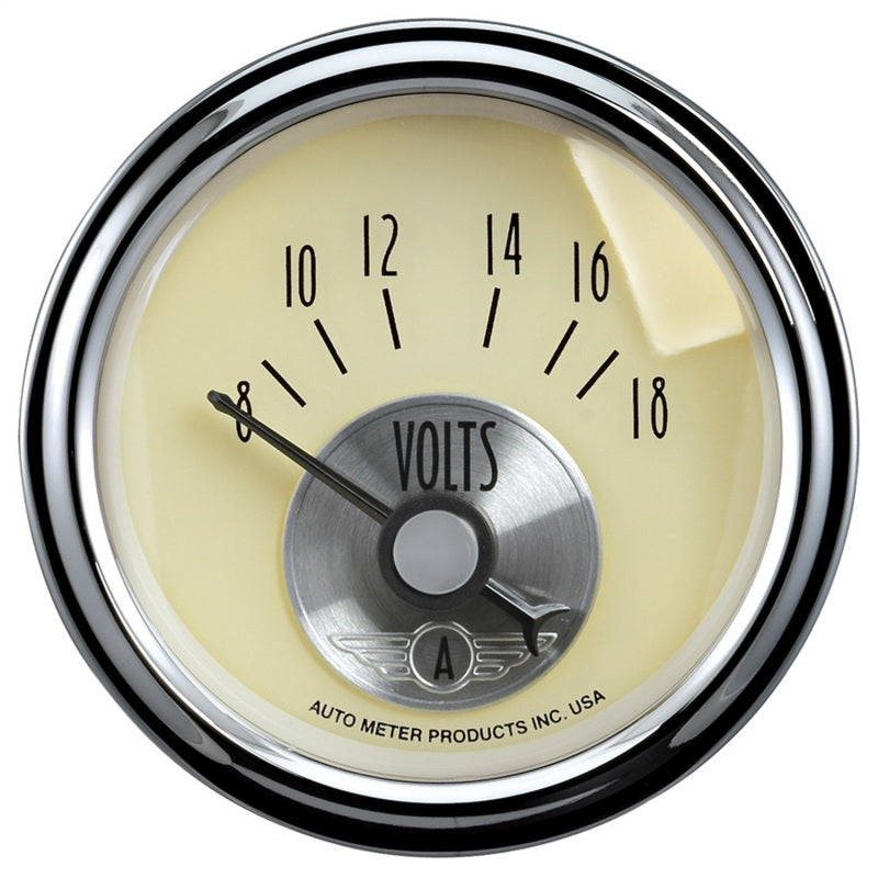 Autometer Prestige Series 52mm 8-18V Short Sweep Electronic Voltmeter Gauge 2092