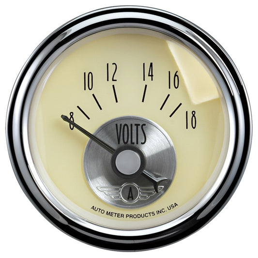 Autometer Prestige Series 52mm 8-18V Short Sweep Electronic Voltmeter Gauge 2092