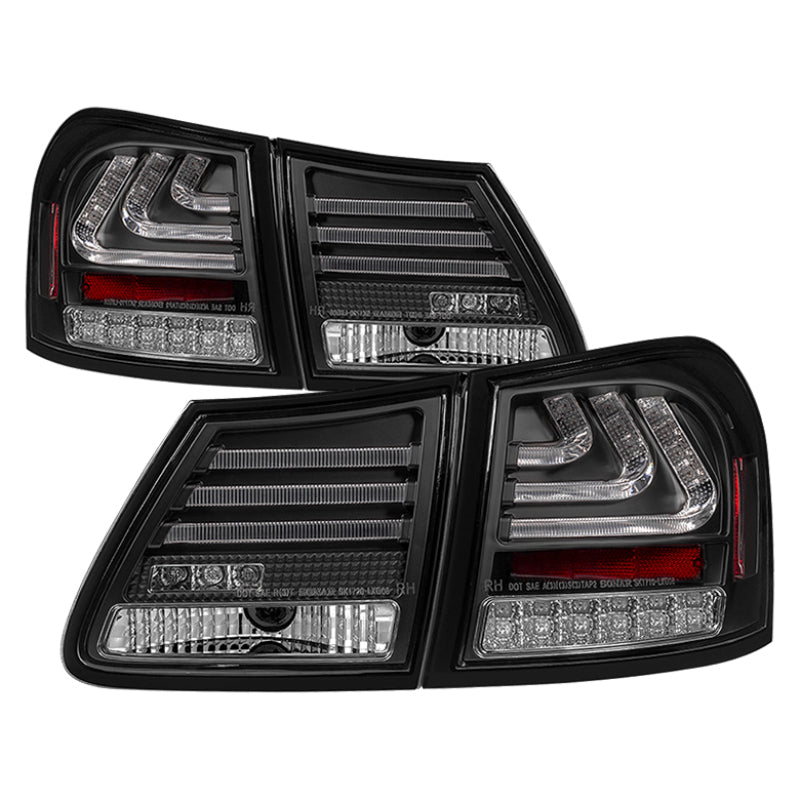 Spyder 07-11 Lexus GS 350 LED Tail Lights Black ALT-YD-LGS06-LED-BK - eliteracefab.com