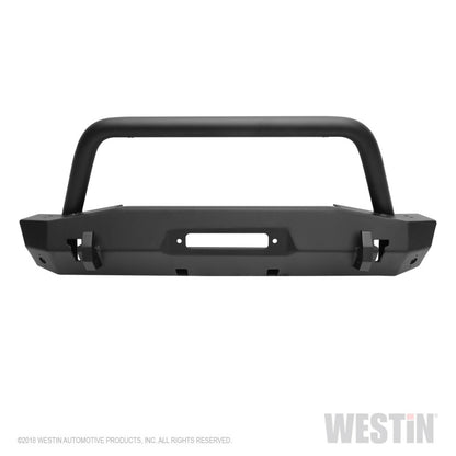 Westin 18-22 Jeep Wrangler JL / 20-22 Gladiator WJ2 Stubby Front Bumper w/Bull Bar - Tex. Blk Westin