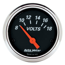 Load image into Gallery viewer, Autometer Designer Black 2 1/16in 18 Volt Electronic Voltage Gauge