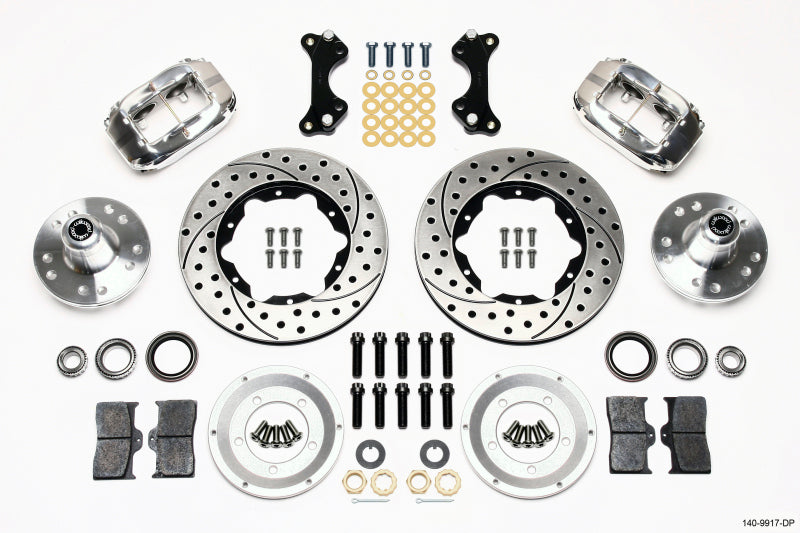 Wilwood Forged Dynalite Front Kit 11.00in Drilled-Polished WWE ProSpindle Wilwood