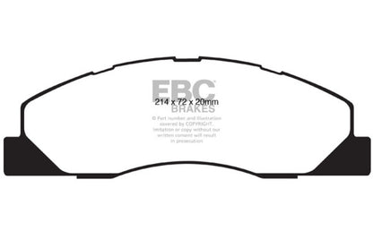EBC 09-11 Dodge Ram 2500 Pick-up 5.7 2WD/4WD Yellowstuff Front Brake Pads - eliteracefab.com