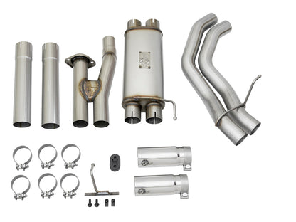 aFe POWER Rebel Series 3in 409 SS Cat Back Exhaust w/ Polished Tips 17 Ford F-150 Raptor V6-3.5L aFe