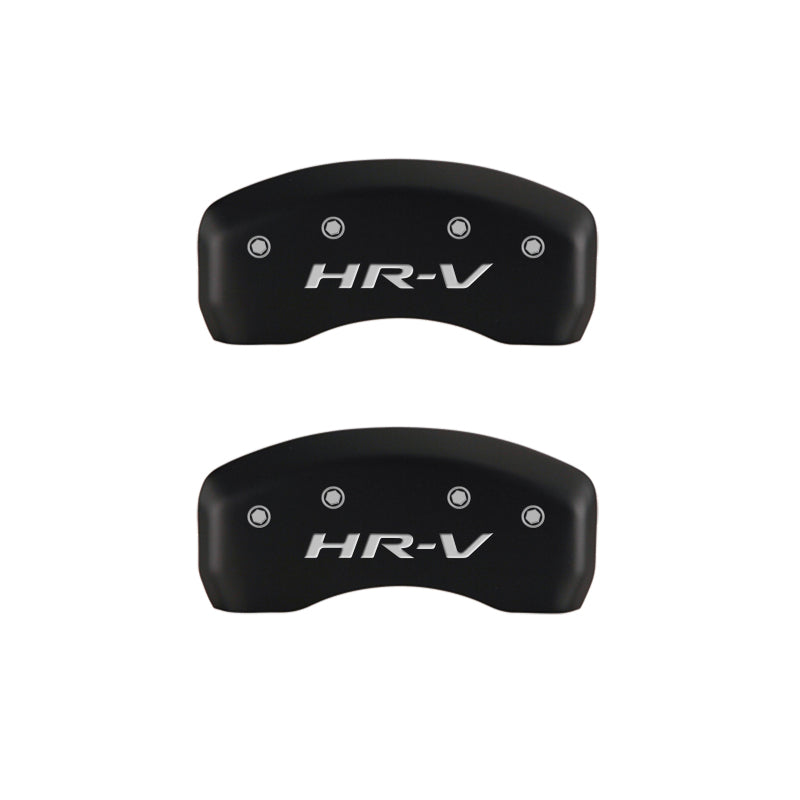 MGP 4 Caliper Covers Engraved Front Honda Engraved Rear HR-V Red finish silver ch MGP