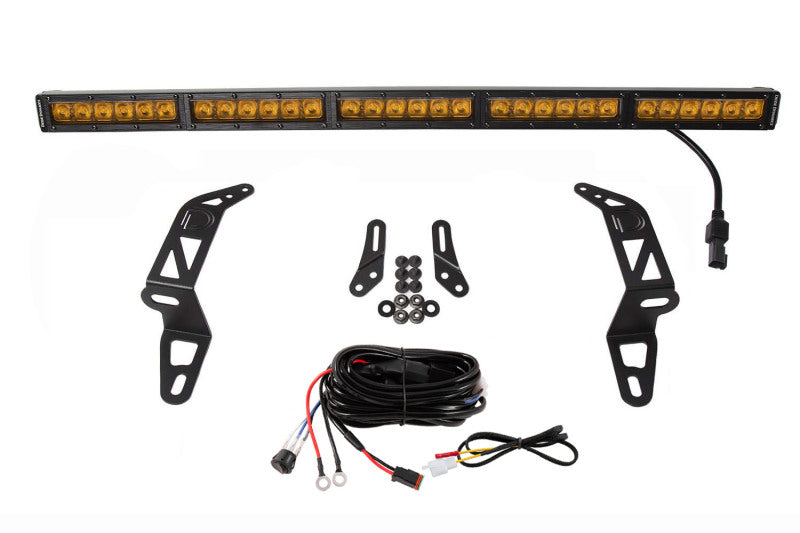 Diode Dynamics 18-21 Jeep JL Wrangler/Gladiator SS30 Bumper Bracket Kit - Amber Driving (Single) Diode Dynamics