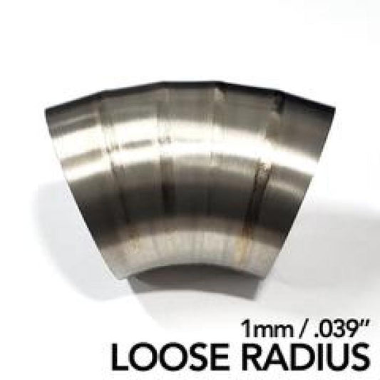 Ticon 3in Welded Pie Cuts 1.6D Loose Radius 45° Bend 1mm/.039in- 5pk