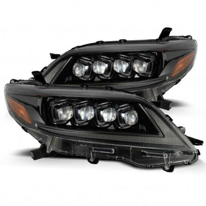 AlphaRex 880767 11-21 Toyota Sienna LUXX LED Proj Headlights Plank Style Alpha Black w/Seq Signal/DRL